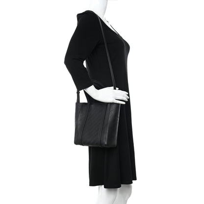 Balenciaga Smooth Calfskin Logo Perforated XXS Everyday Tote Black 2 of 12