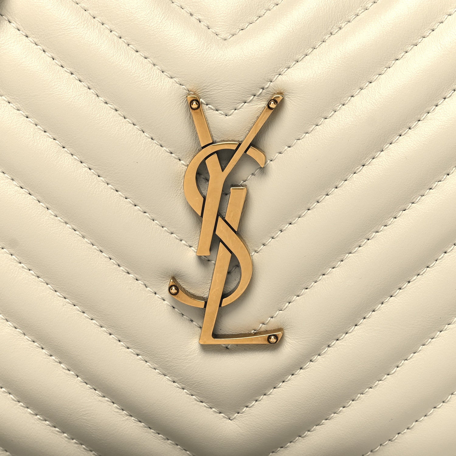 Saint Laurent Calfskin Matelasse Monogram Lou Camera Bag Crema Soft 8 of 10