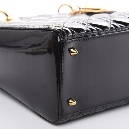 Christian Dior Patent Cannage Medium Lady Dior Black 8 of 12