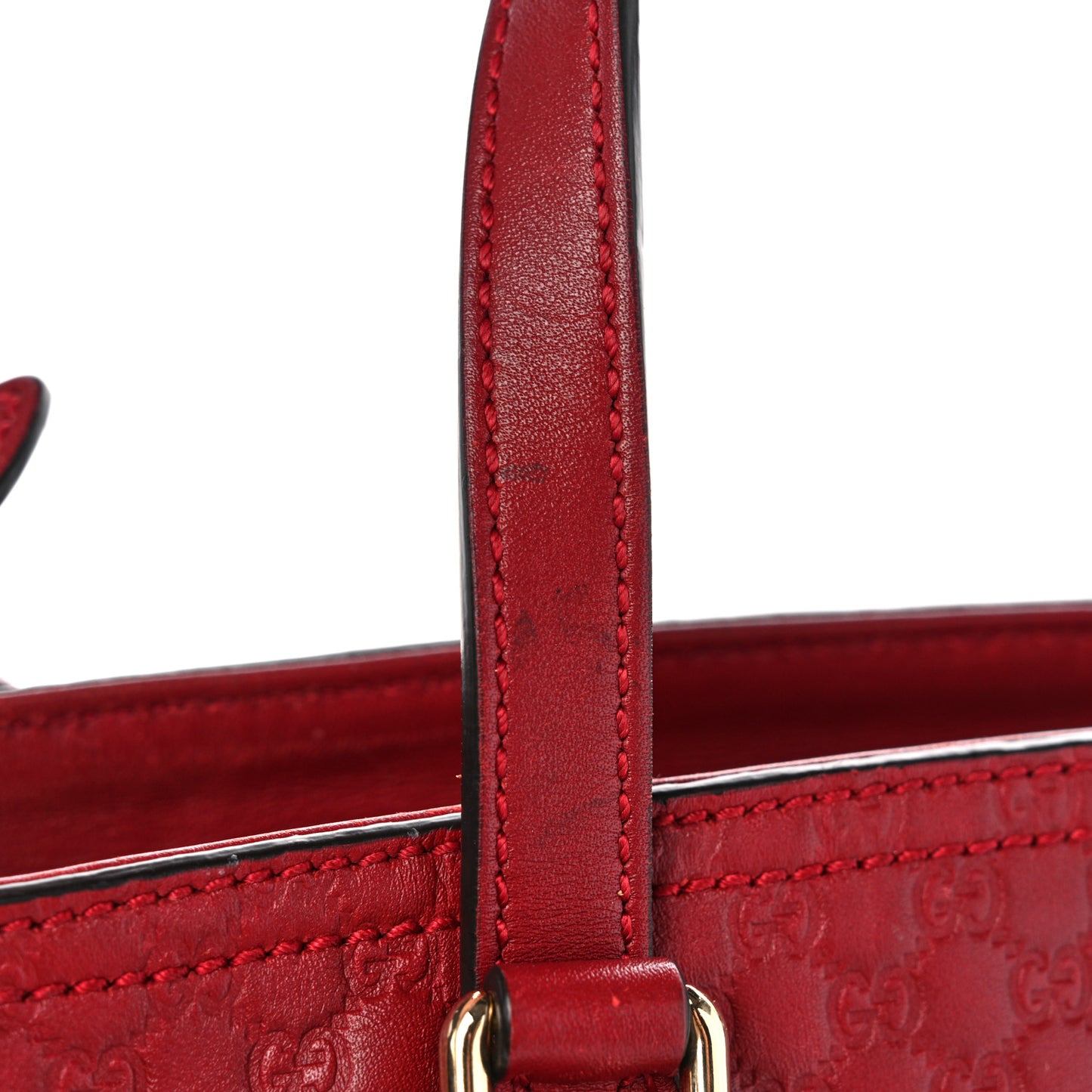 Microguccissima Small Bree Tote Red