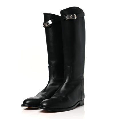 Hermes Box Kelly Jumping Boots 38.5 Black 4 of 9