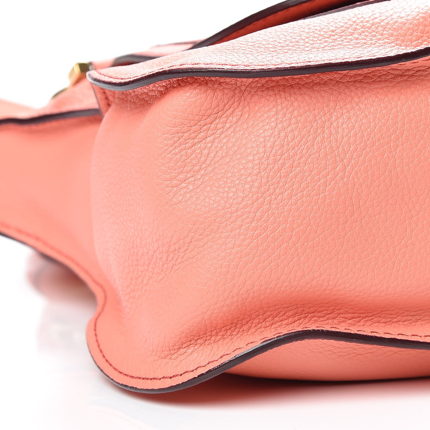 Calfskin Medium Marcie Satchel Coral Pop