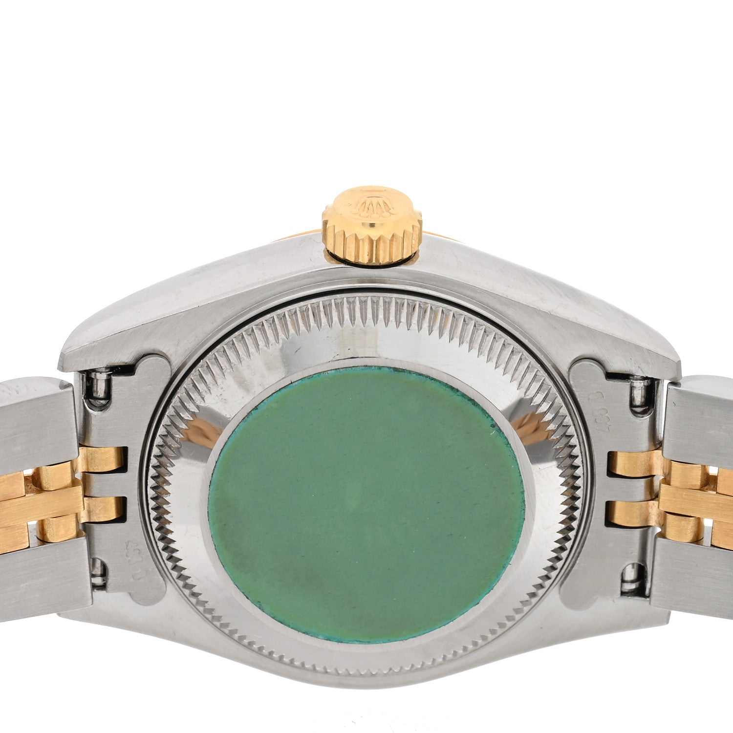 Rolex Stainless Steel 18K Yellow Gold Diamond 26mm Oyster Perpetual Datejust Watch Blue Gradient 69173 4 of 4