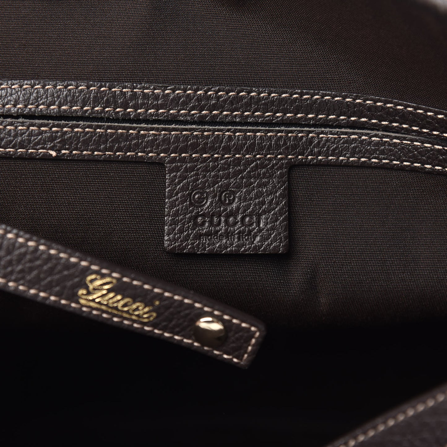 Crystal Monogram Medium Abbey Shoulder Bag Dark Brown