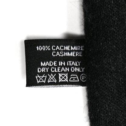 Chanel Cashmere CC Logo Stole Black 4 of 4