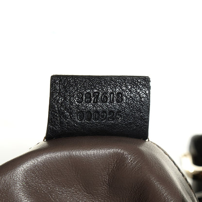 Gucci Pebbled Calfskin Miss Bamboo Bucket Bag Black 9 of 9