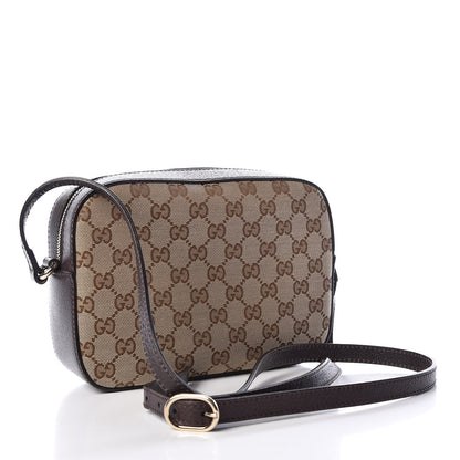 Gucci GG Supreme Monogram Web Small Webby Bee Shoulder Bag Dark Brown 3 of 9