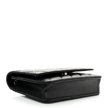 Chanel Caviar Quilted Wallet on Chain WOC Black 4 of 12