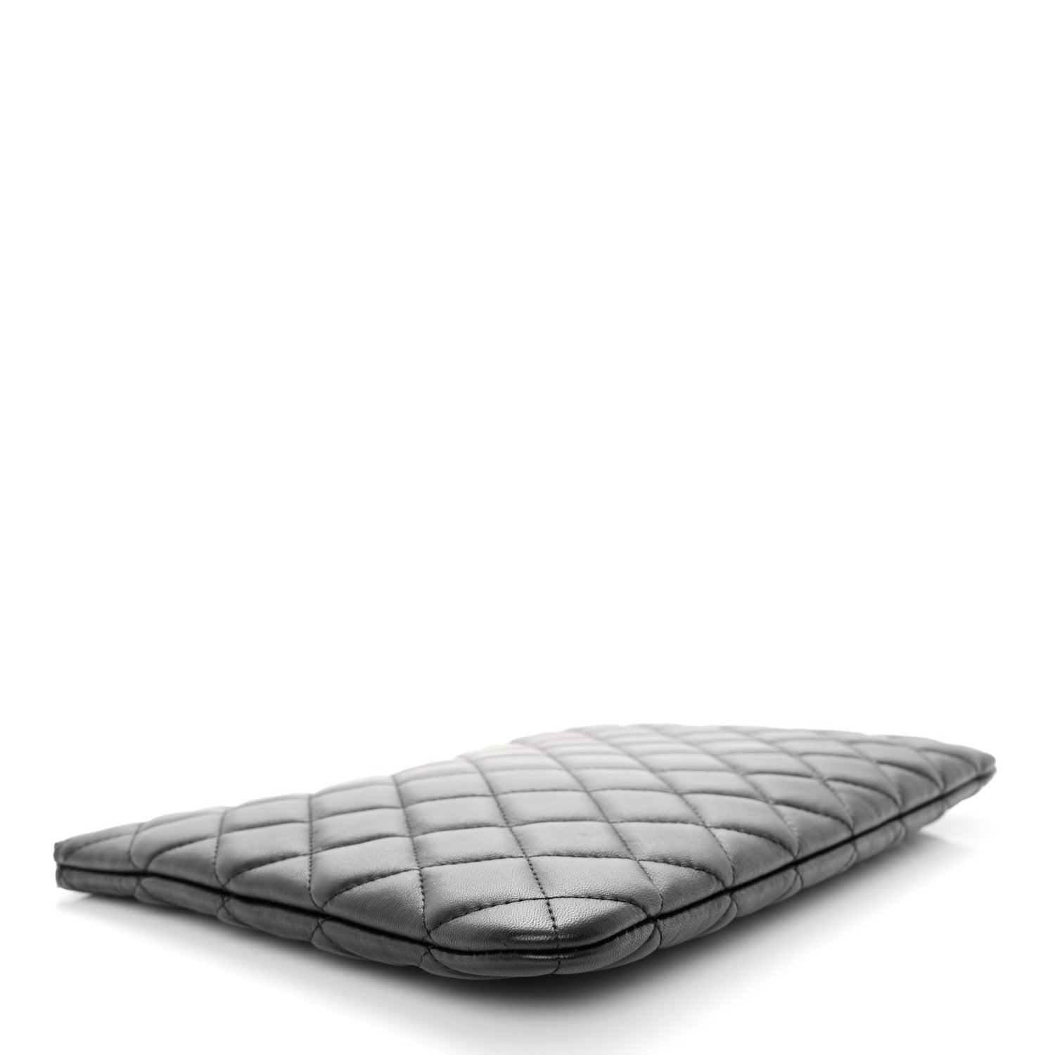 Chanel Lambskin Quilted Medium Cosmetic Case Black 4 of 7