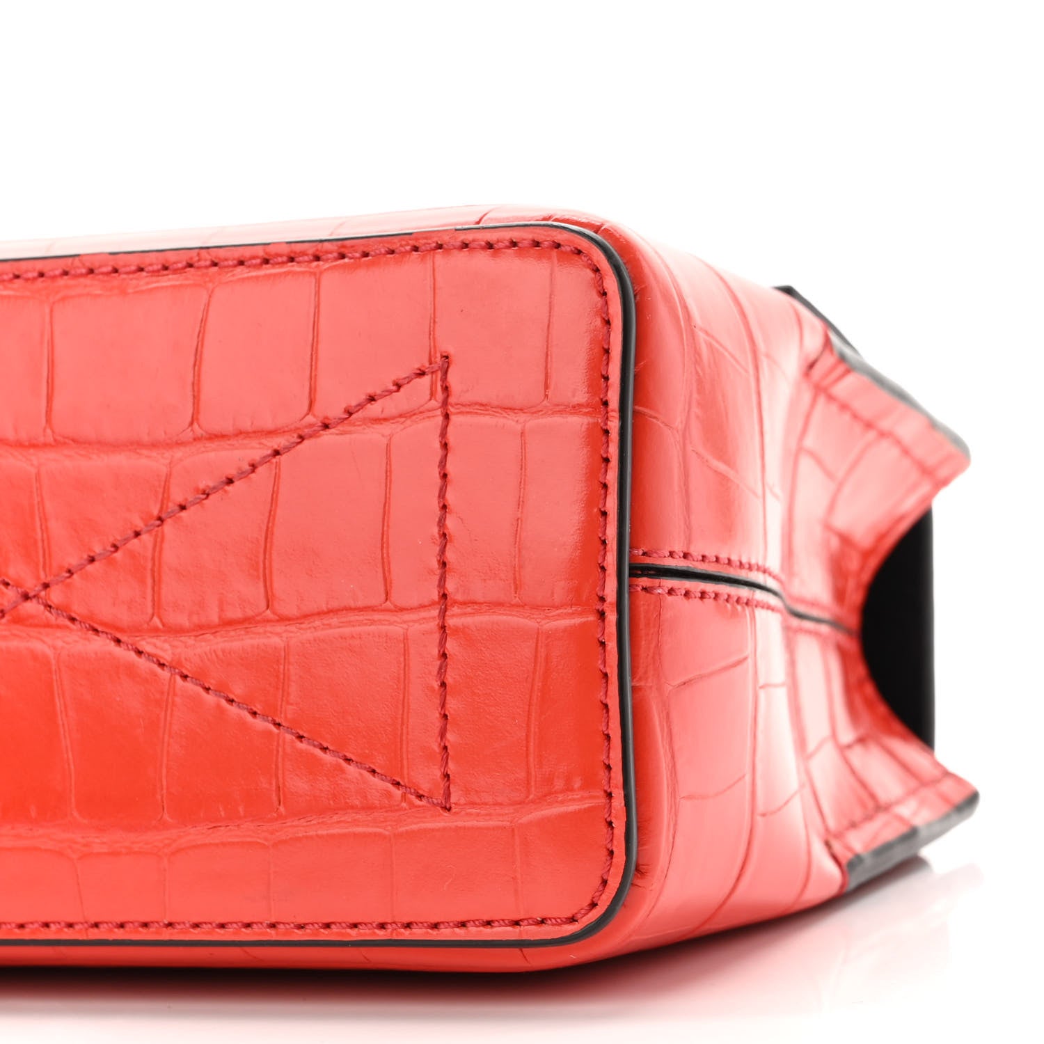 Mulberry Shiny Crocodile Embossed Micro Seaton Hibiscus Red 9 of 10