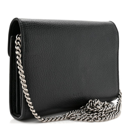 Gucci Calfskin Mini Dionysus Chain Wallet Black 3 of 16