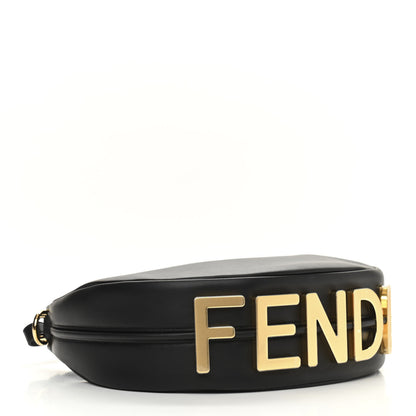 Fendi Vitello Grace Matte Small Fendigraphy Hobo Bag Black 6 of 9