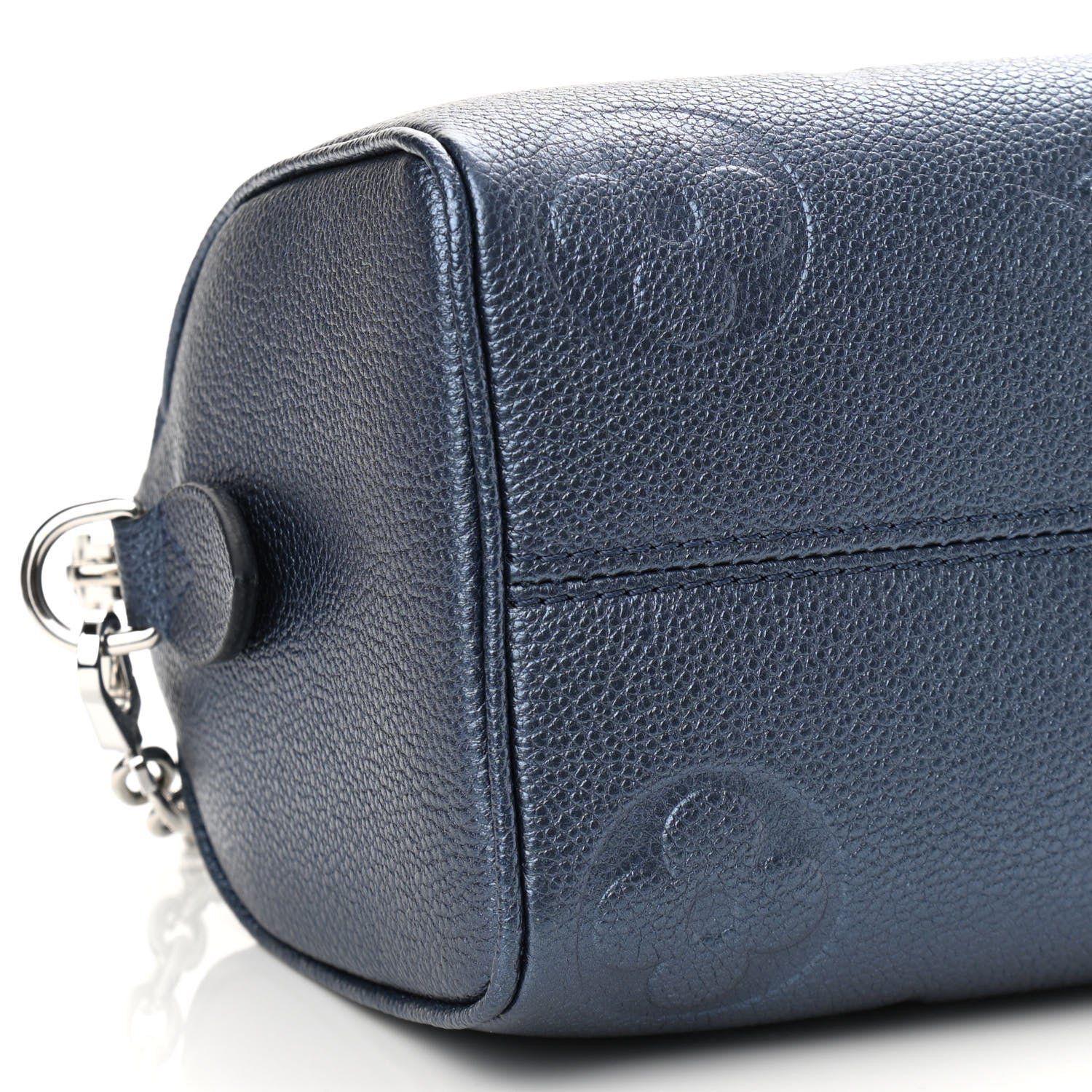 Louis Vuitton Metallic Empreinte Monogram Giant Speedy Bandouliere 20 Navy Nacre 8 of 10