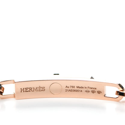 Hermes 18K Rose Gold Diamond Pave Kelly Chaine Choker Necklace 4 of 5