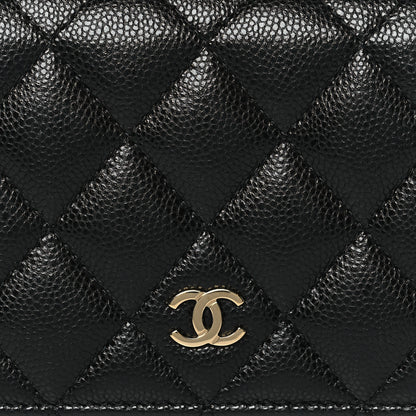 Chanel Caviar Quilted Compact Bifold Wallet Black 9 of 10
