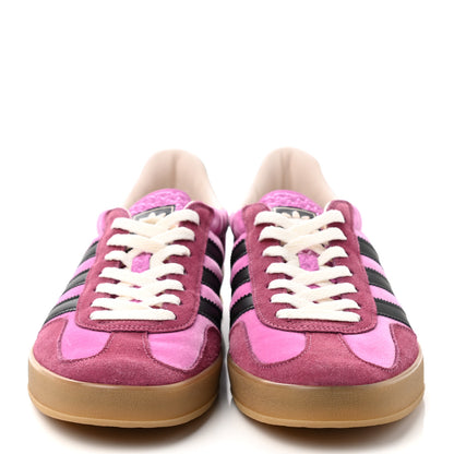 Gucci X ADIDAS Softy Velvet Suede Madeira Demetra Mens Gazelle Sneakers 10 Peonia Rose Blossom Black New Shamarock 2 of 8