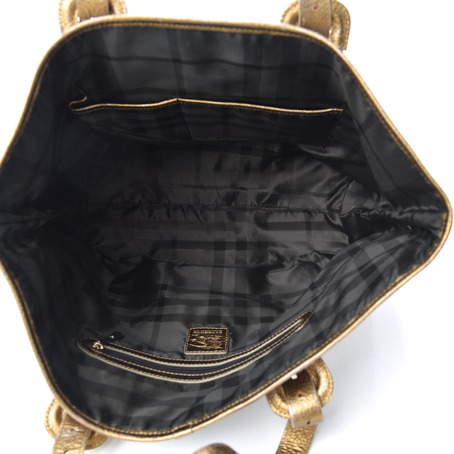 Shimmer Check Byron Tote Gold