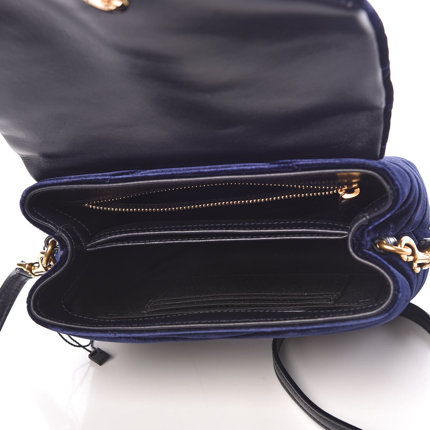 Velvet Y Quilted Monogram Toy Loulou Crossbody Bag Navy