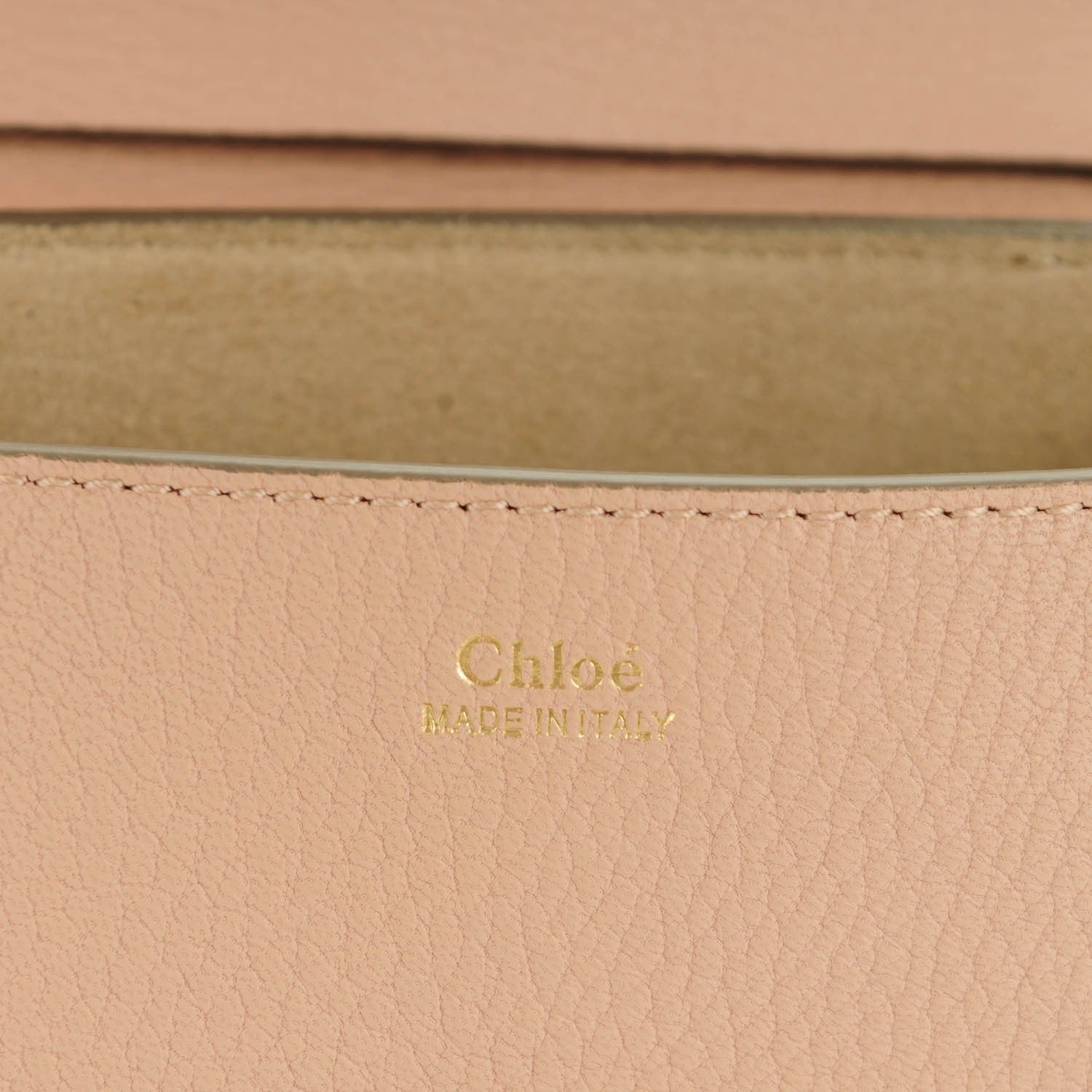 Chloe Grained Lambskin Drew Shoulder Bag Cement Pink 8 of 8