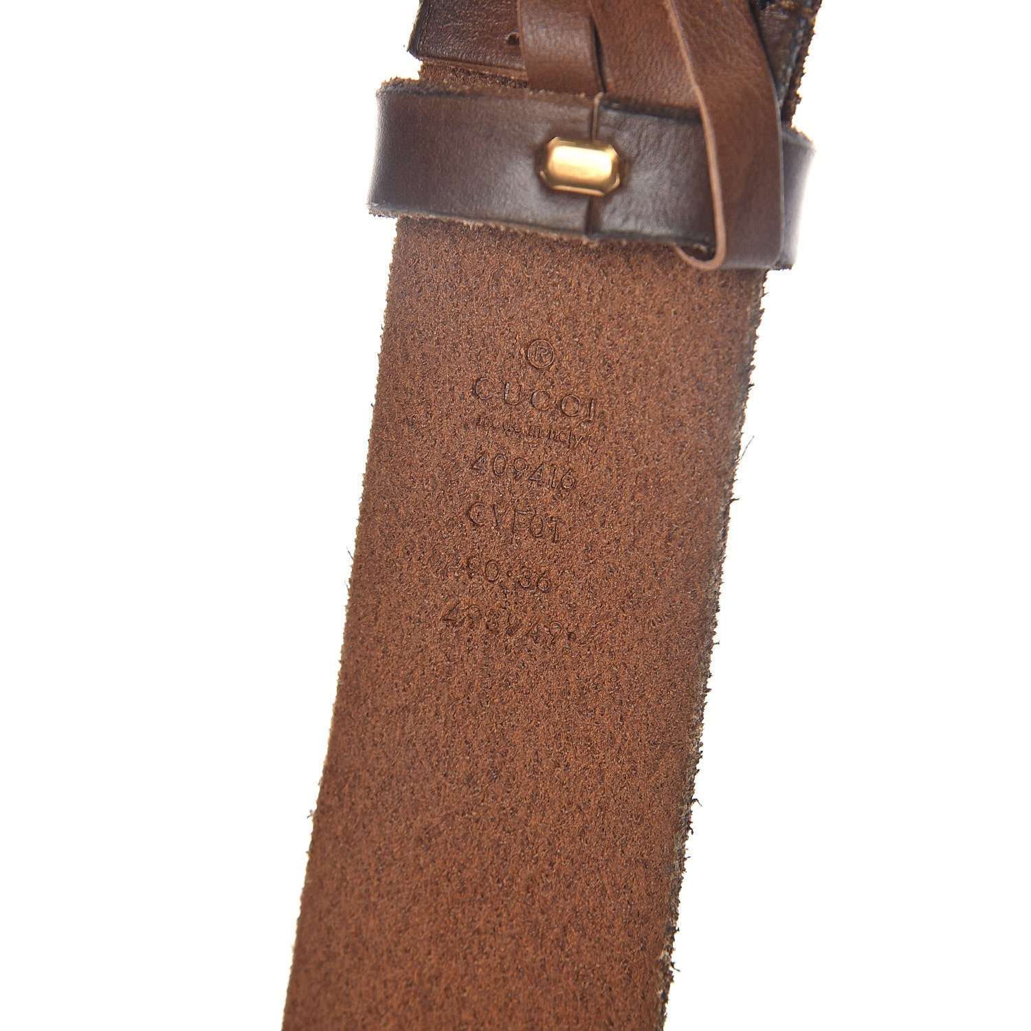 Gucci Faded Calfskin Double G 40mm Belt 90 36 Cuir 4 of 6