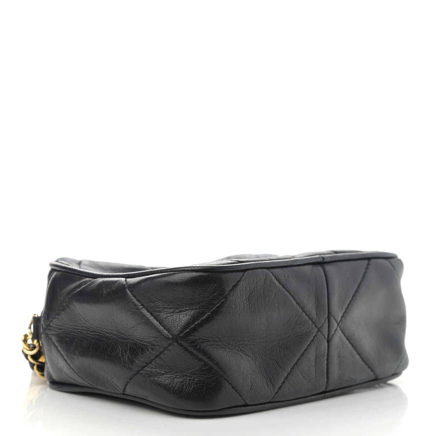 Lambskin CC Tassel Camera Case Black