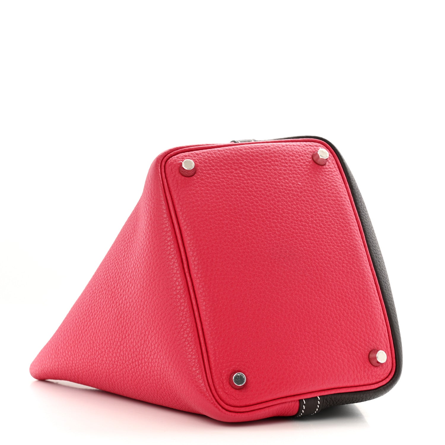 Hermes Taurillon Clemence Casaque Picotin Lock 18 PM Rouge Sellier Framboise 4 of 11