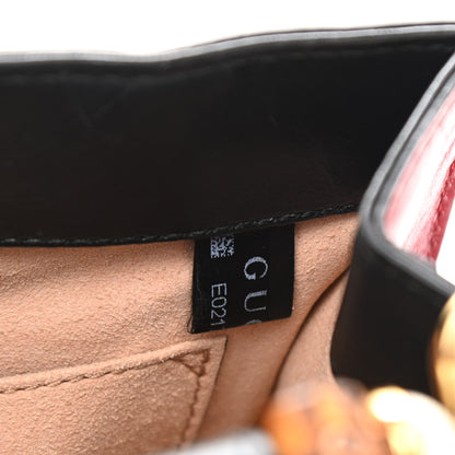 Gucci Nappa Bamboo Web Mini Nymphaea Top Handle Bag Black 9 of 13