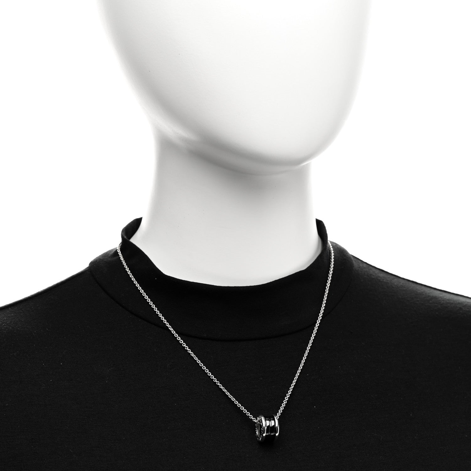 Bulgari Sterling Silver Ceramic Save The Children Pendant Necklace 2 of 4
