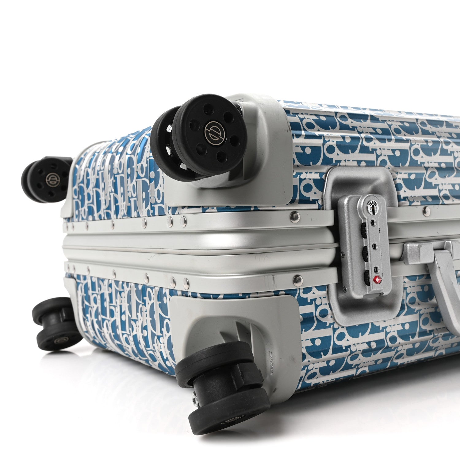 CHRISTIAN DIOR ケース　ブルー　グレー Christian Dior X RIMOWA Aluminum Gradient Cabin Luggage Blue Multi