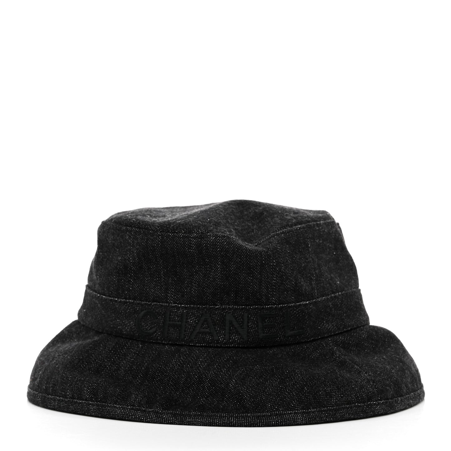 Denim Logo Bucket Hat S Black