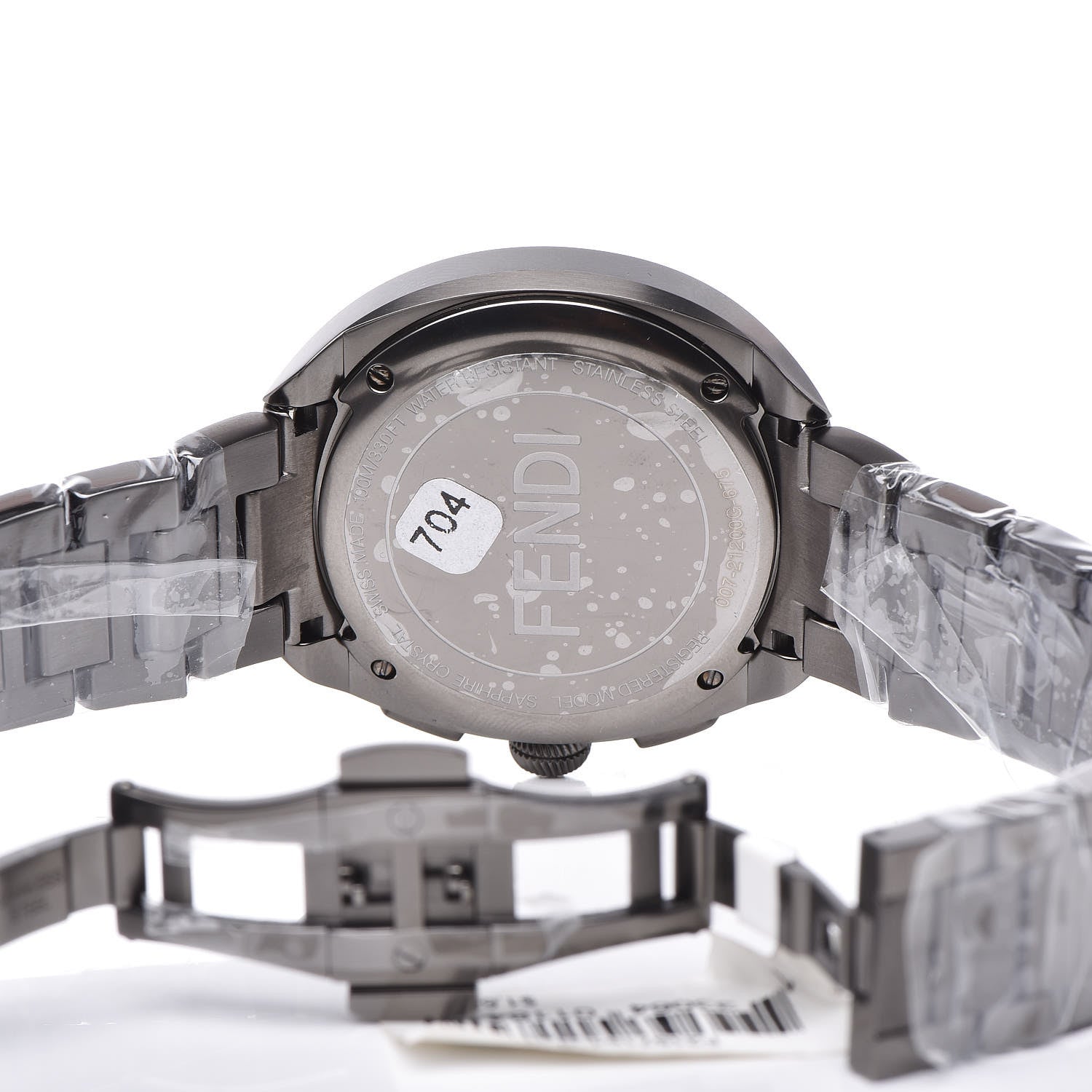 Fendi Stainless Steel 40mm Momento Bugs Quartz Watch Grey 5 of 7