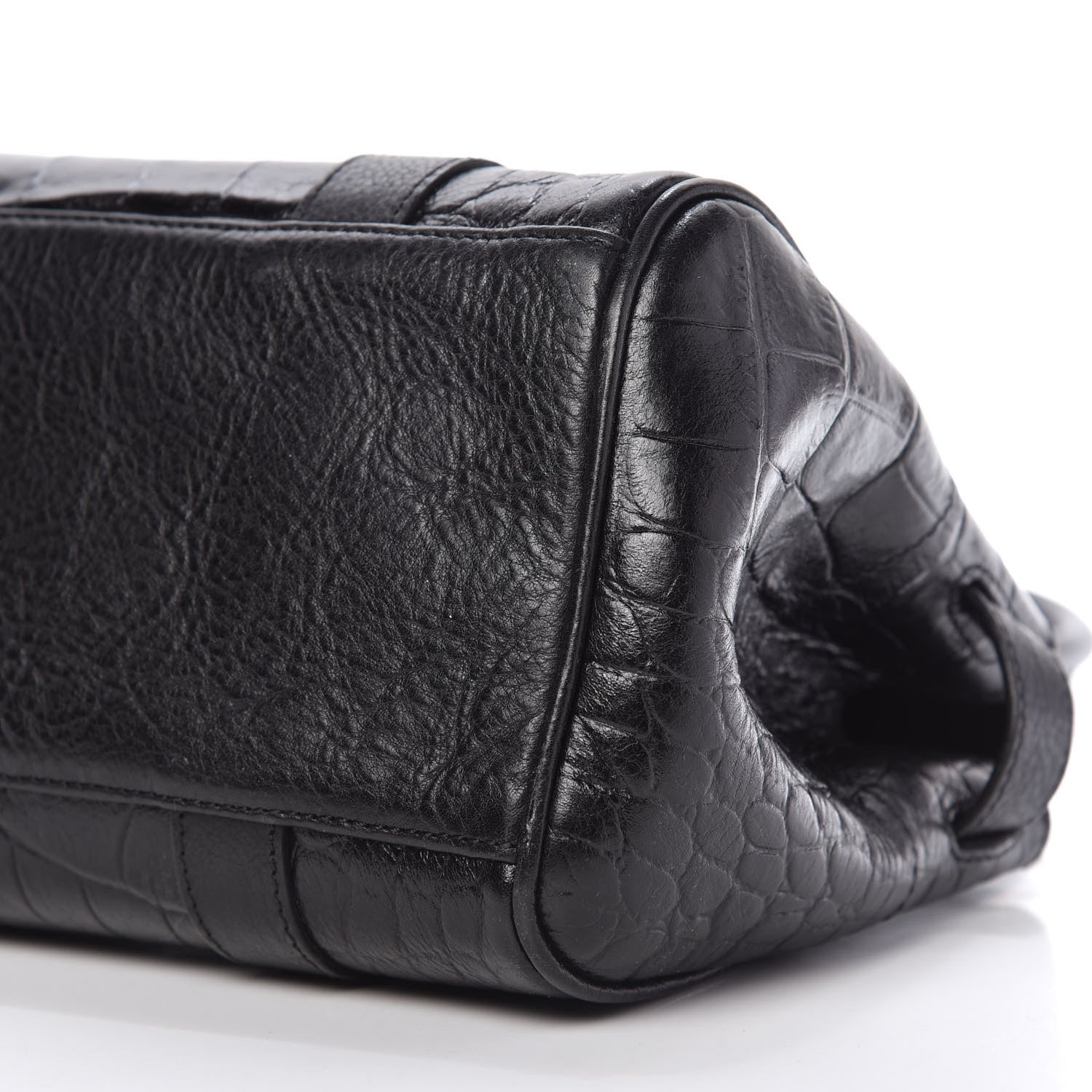 Mulberry Crocodile Embossed Calfskin East West Bayswater Black 7 of 10