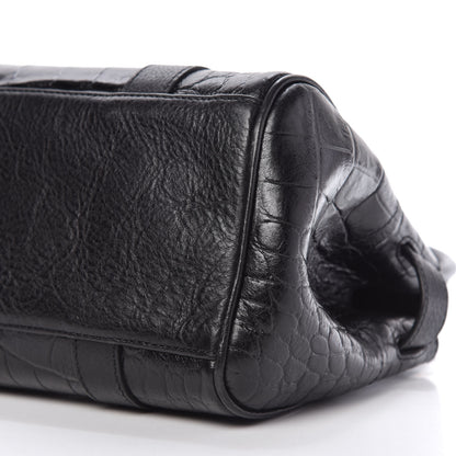 Mulberry Crocodile Embossed Calfskin East West Bayswater Black 7 of 10