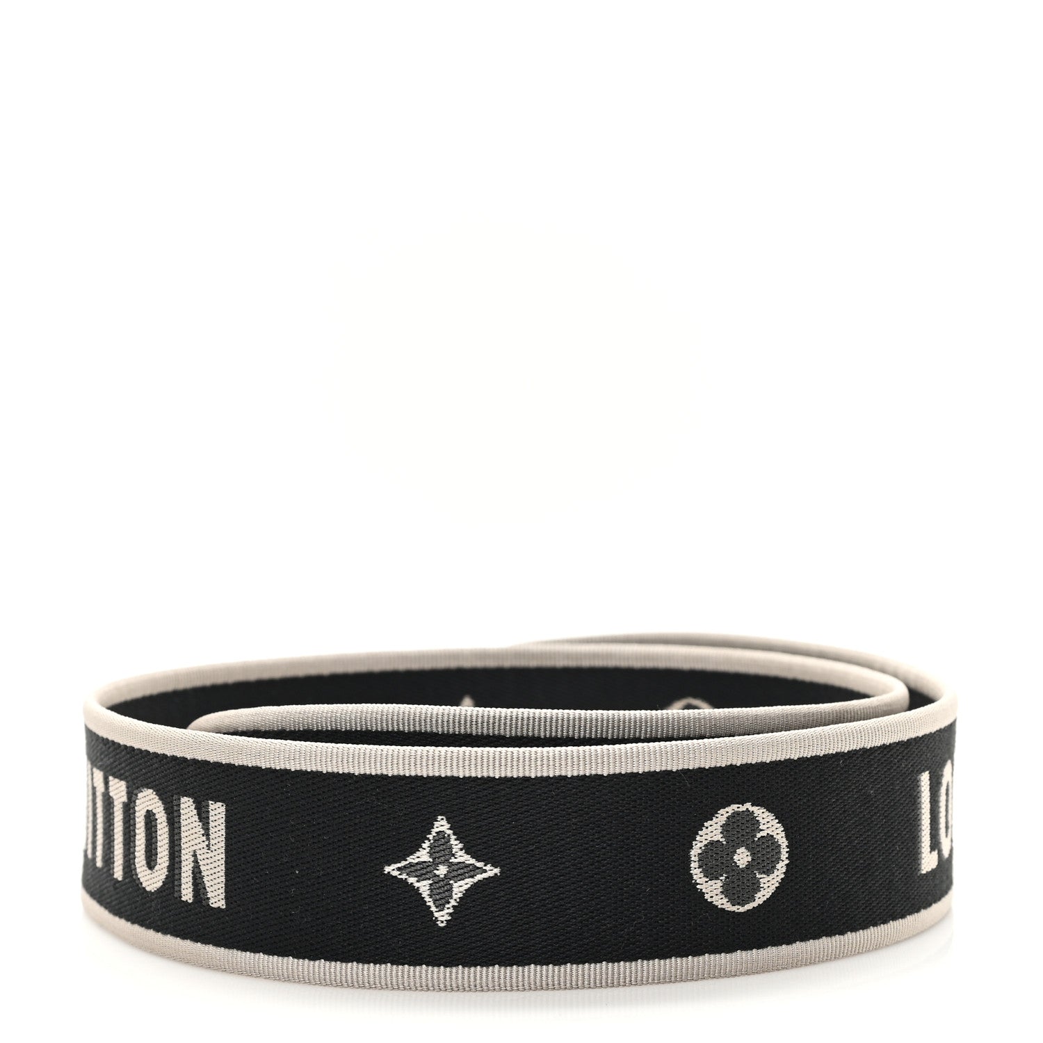 Louis Vuitton Jacquard Diane Shoulder Strap Black Ivory 2 of 3
