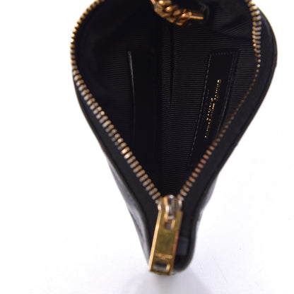Saint Laurent Calfskin Matelasse Monogram Key Pouch Black 5 of 7