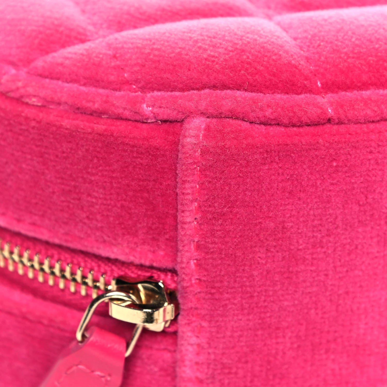Chanel Velvet Round Quilted Pearl Crush Clutch With Chain Pink 9 of 13