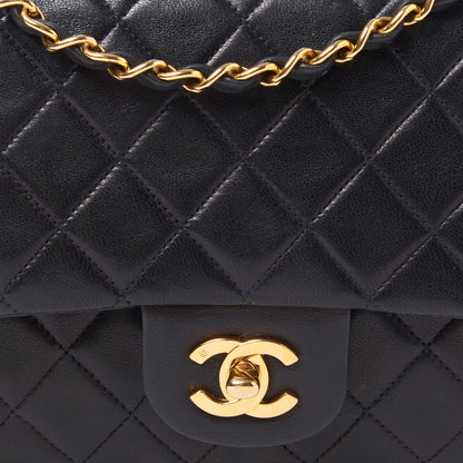 Chanel Lambskin Quilted Medium Double Flap Black 7 of 9