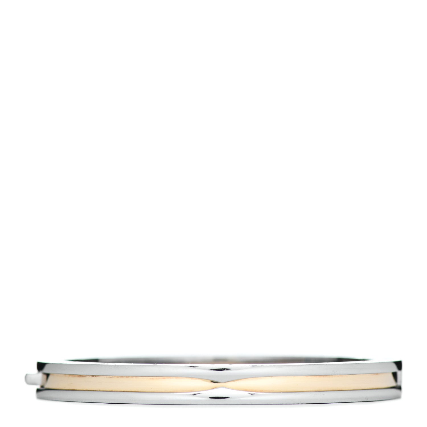 Bulgari 18K Yellow Gold Stainless Steel B.Zero1 Bangle Bracelet 3 of 4
