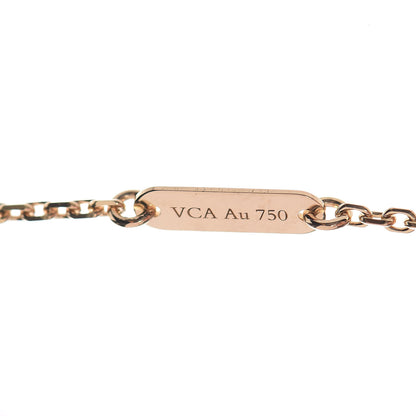 Van Cleef & Arpels 18K Yellow Gold Carnelian Vintage Alhambra Pendant Necklace 6 of 7