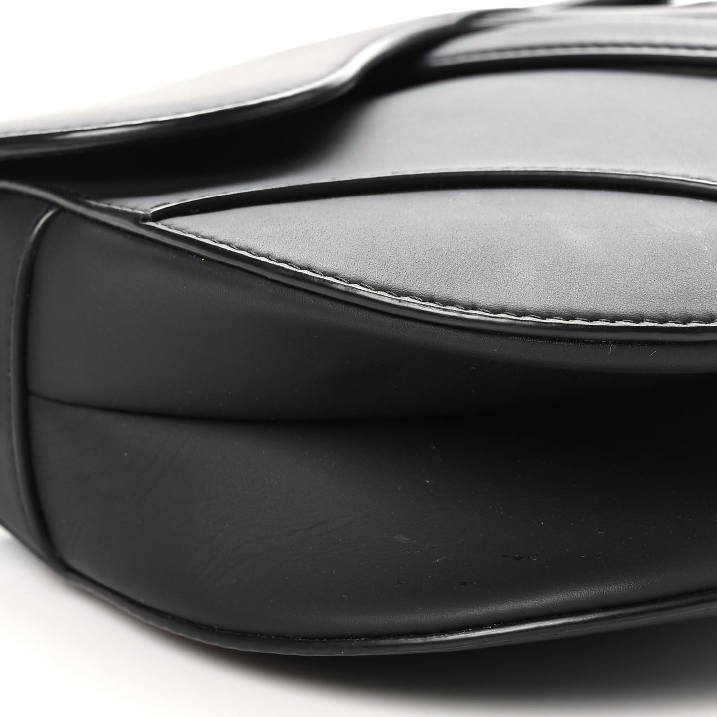 Ultra Matte Calfskin Saddle Bag Black