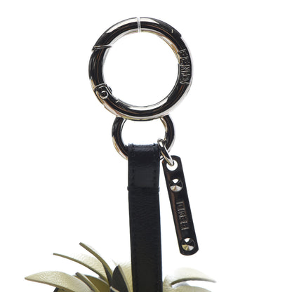 Fendi Fox Rabbit Fur Nappa Pineapple Bag Charm Rosa Scuro Banana Multicolor 3 of 4