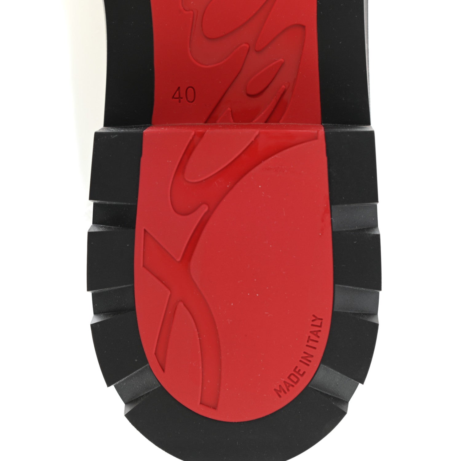 Christian Louboutin Patent Montezu Lug Chelsea Boots 40 White 7 of 8