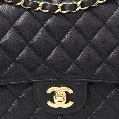 Chanel Caviar Quilted Medium Double Flap Black 11 of 13