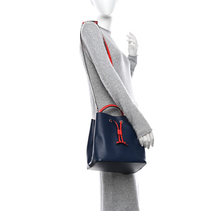Louis Vuitton Epi Neonoe Indigo Coquelicot 2 of 12