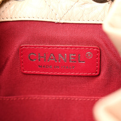 Chanel Aged Calfskin Quilted Small Gabrielle Backpack Beige Black 6 of 10