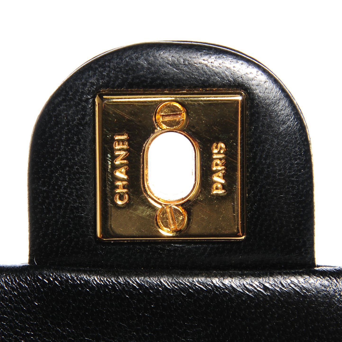 Lambskin Quilted Mini Square Flap Black