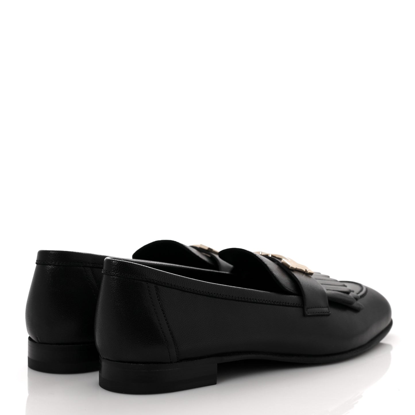 Goatskin Womens Royal Loafers 38 Black