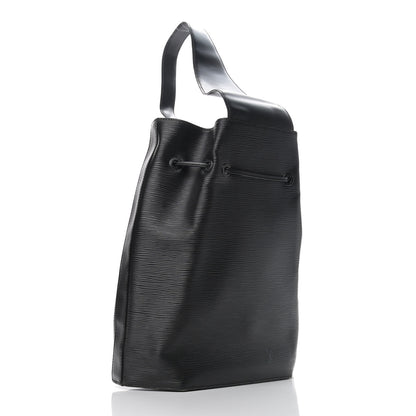 Louis Vuitton Epi Sac a Dos Drawstring Bag Black 2 of 9