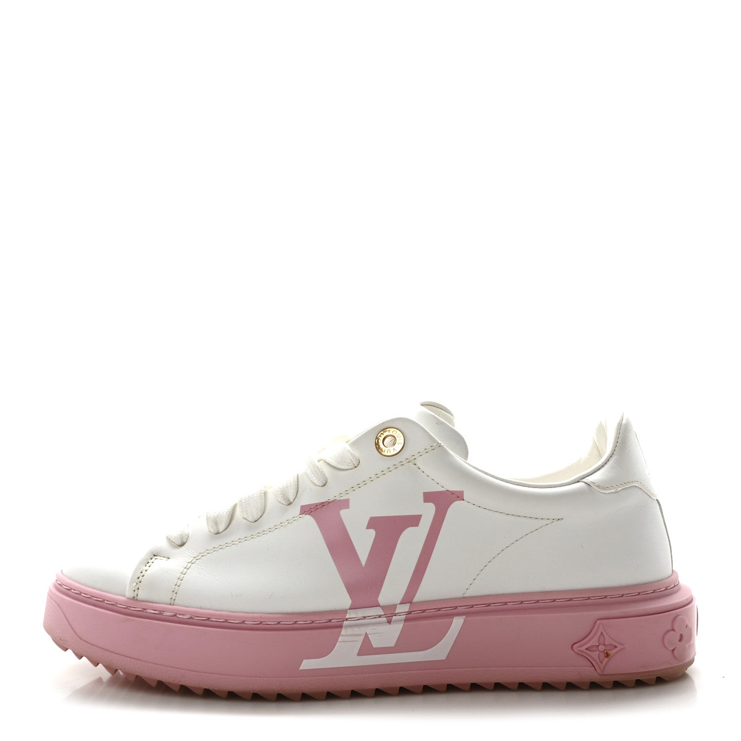 Louis Vuitton Calfskin LV Timeout Sneaker 40 White Rose Clair 1699422 ...