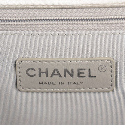Chanel Metallic Calfskin Quilted Large Boy Flap Dark Silver 5 of 8
